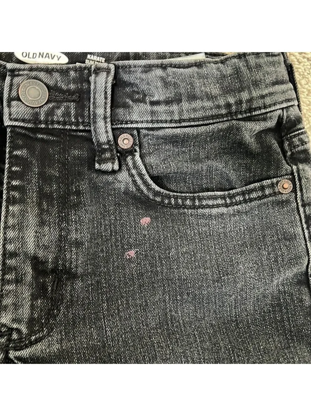 Boys Old Navy black denim. Size 8 plus